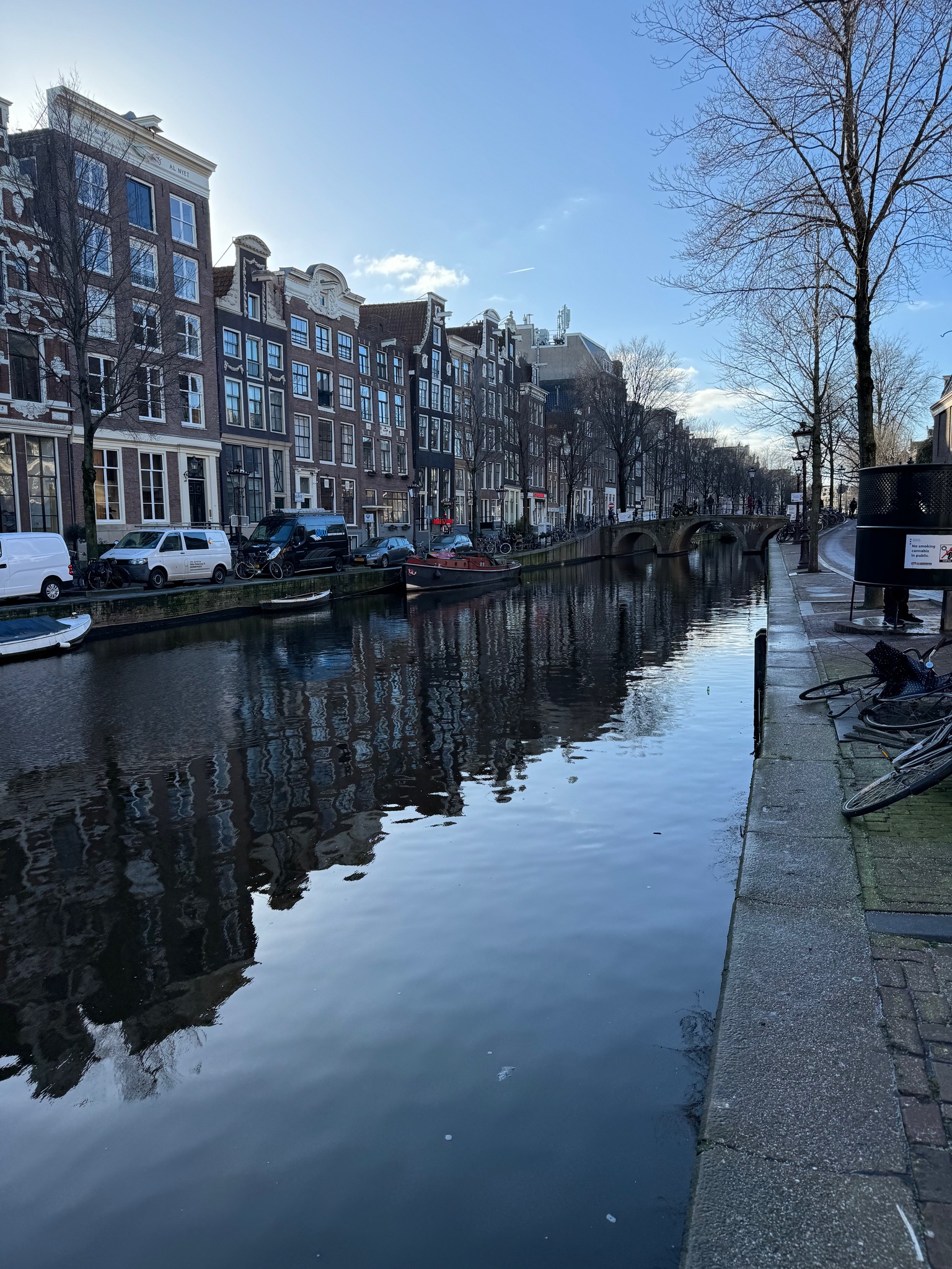 Amsterdam canal with canal houses