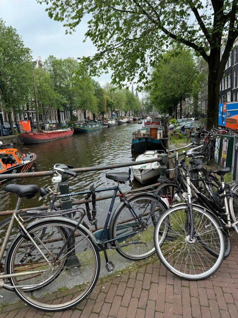 Bikes on an Amsterdam canal 