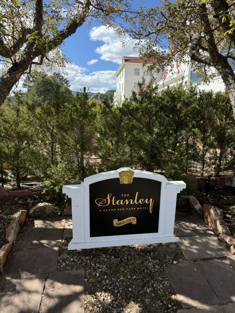 The Stanley Hotel sign