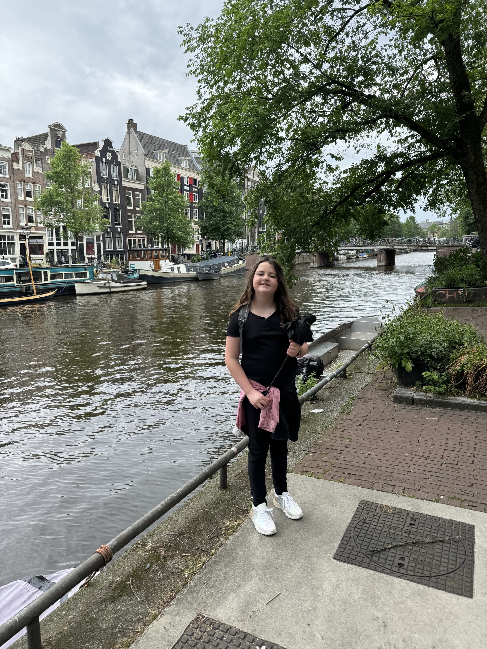 Cassidy on a Canal in the Jordaan